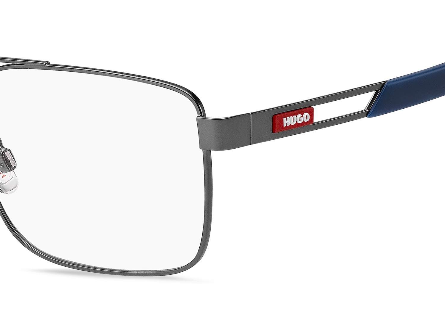 Eyeglasses Hugo Hg 1388 110222 R80 color matte dark ruthenium shape navigator 