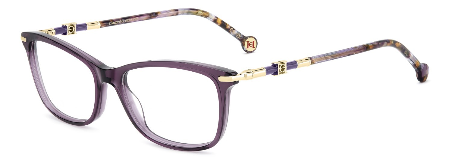 Eyeglasses Carolina Herrera Her 0352 110224 789 color lilac shape cat eye 