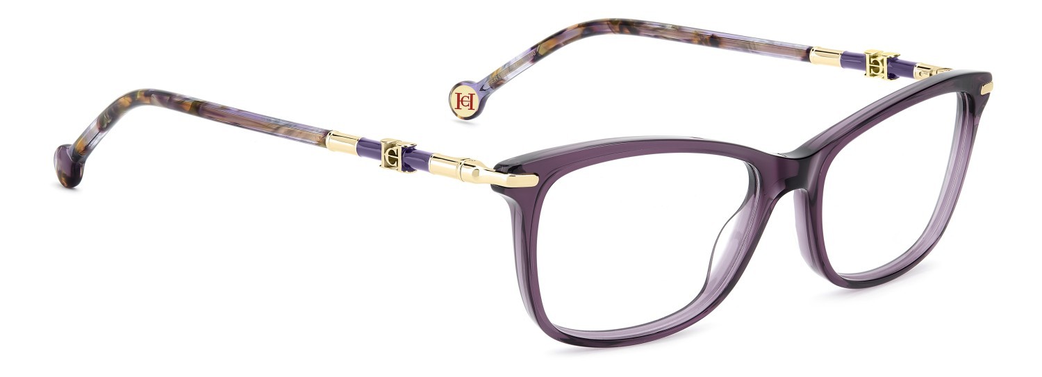 Eyeglasses Carolina Herrera Her 0352 110224 789 color lilac shape cat eye 