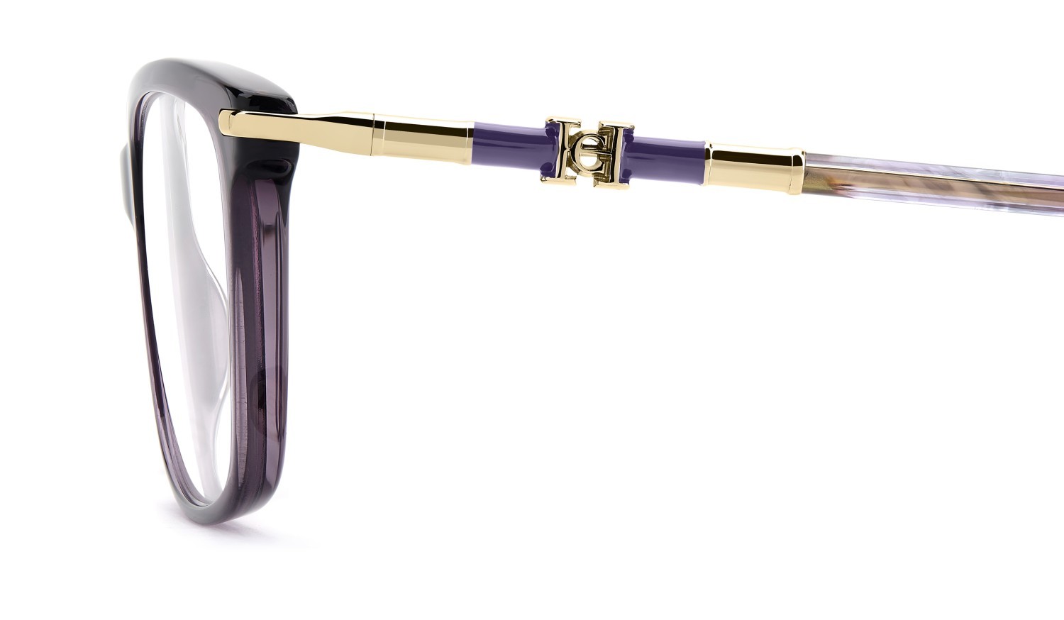 Eyeglasses Carolina Herrera Her 0352 110224 789 color lilac shape cat eye 