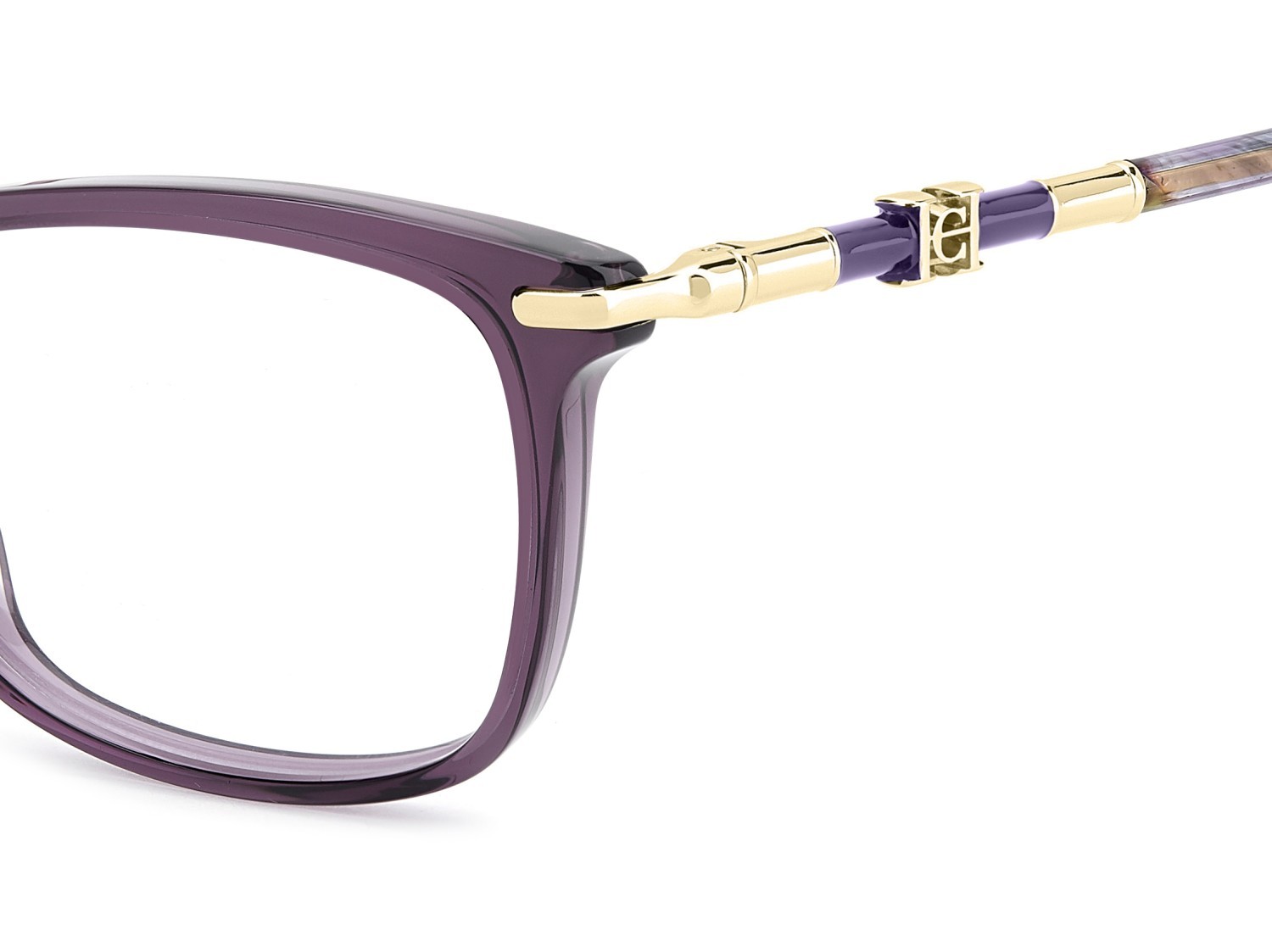 Eyeglasses Carolina Herrera Her 0352 110224 789 color lilac shape cat eye 