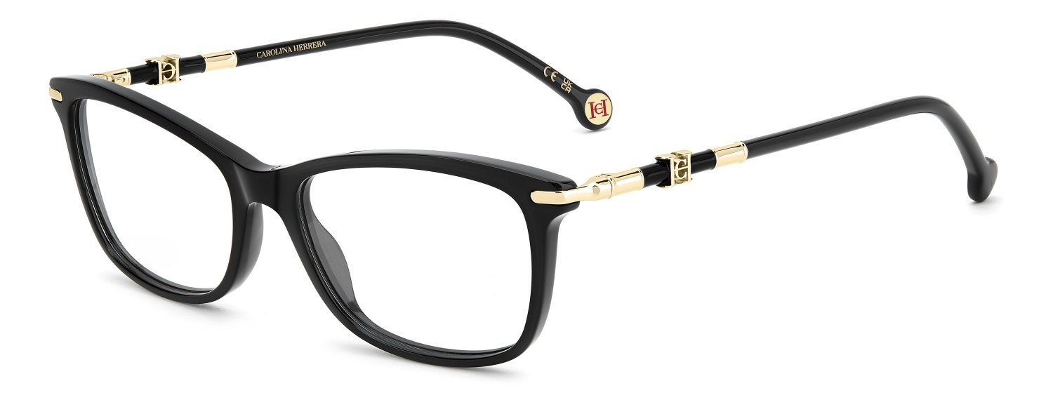 Eyeglasses Carolina Herrera Her 0352 110224 807 color black shape cat eye 