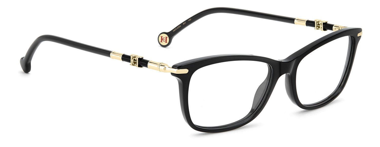 Eyeglasses Carolina Herrera Her 0352 110224 807 color black shape cat eye 