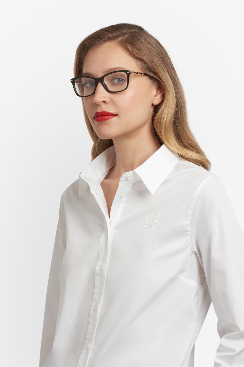 Eyeglasses Carolina Herrera Her 0352 110224 807 color black shape cat eye 