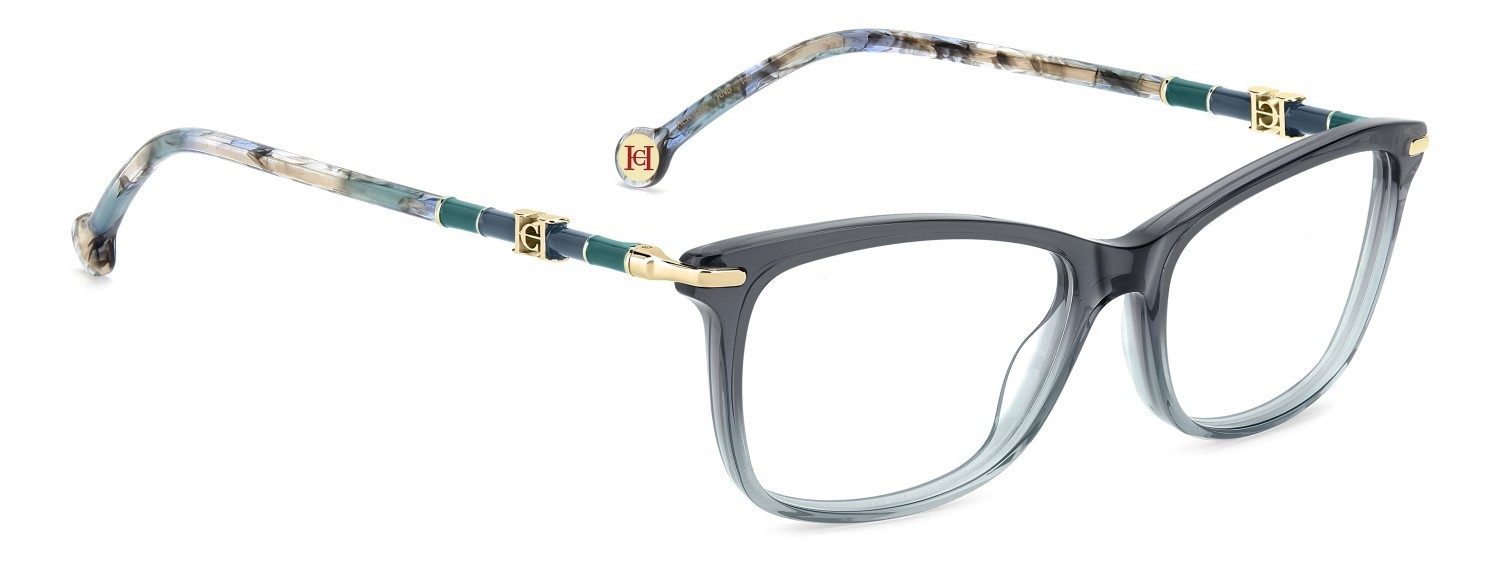 Eyeglasses Carolina Herrera Her 0352 110224 RNB color blue green shape cat eye 
