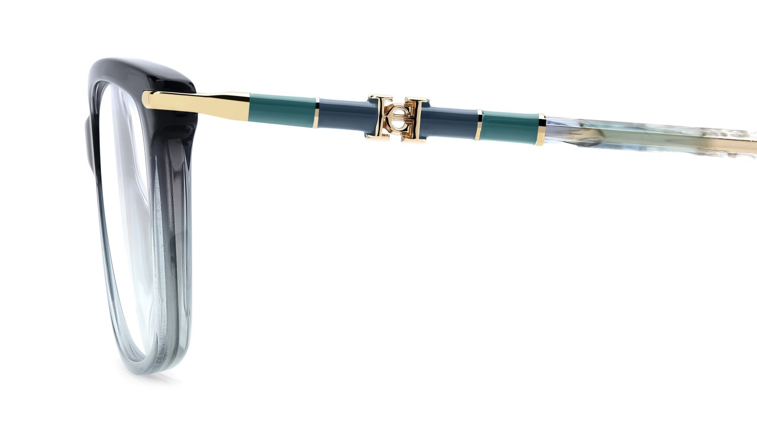 Eyeglasses Carolina Herrera Her 0352 110224 RNB color blue green shape cat eye 