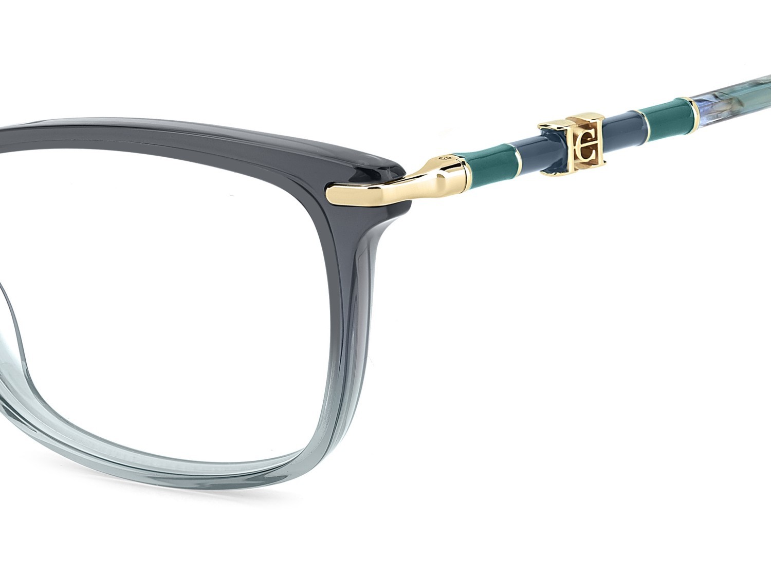 Eyeglasses Carolina Herrera Her 0352 110224 RNB color blue green shape cat eye 