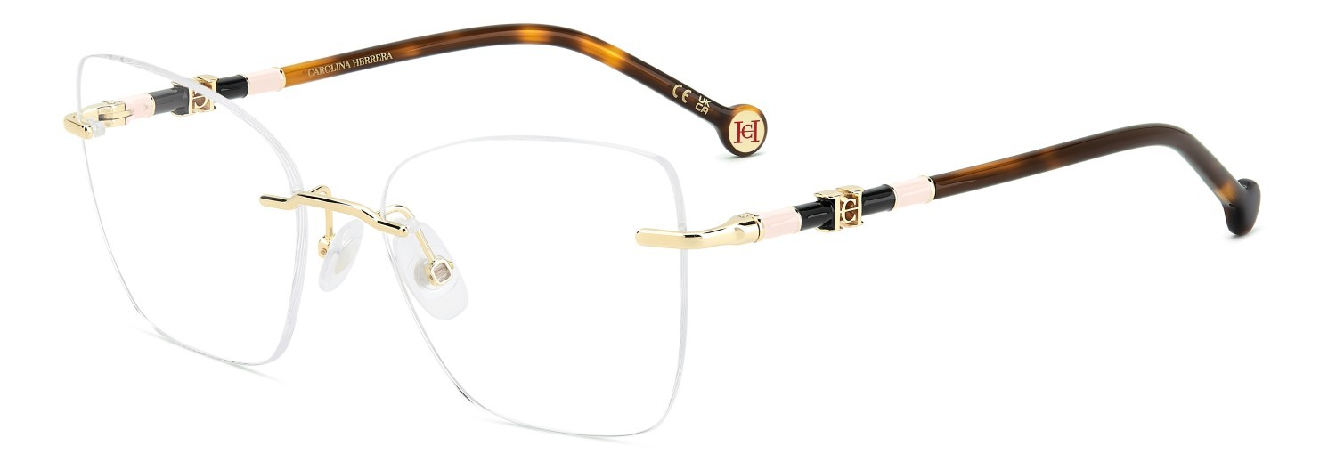 Occhiali da vista Carolina Herrera Her 0355 110226 06J colore gold havana forma farfalla 
