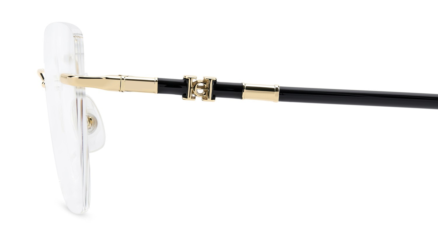 Eyeglasses Carolina Herrera Her 0355 110226 2M2 color black gold shape butterfly 