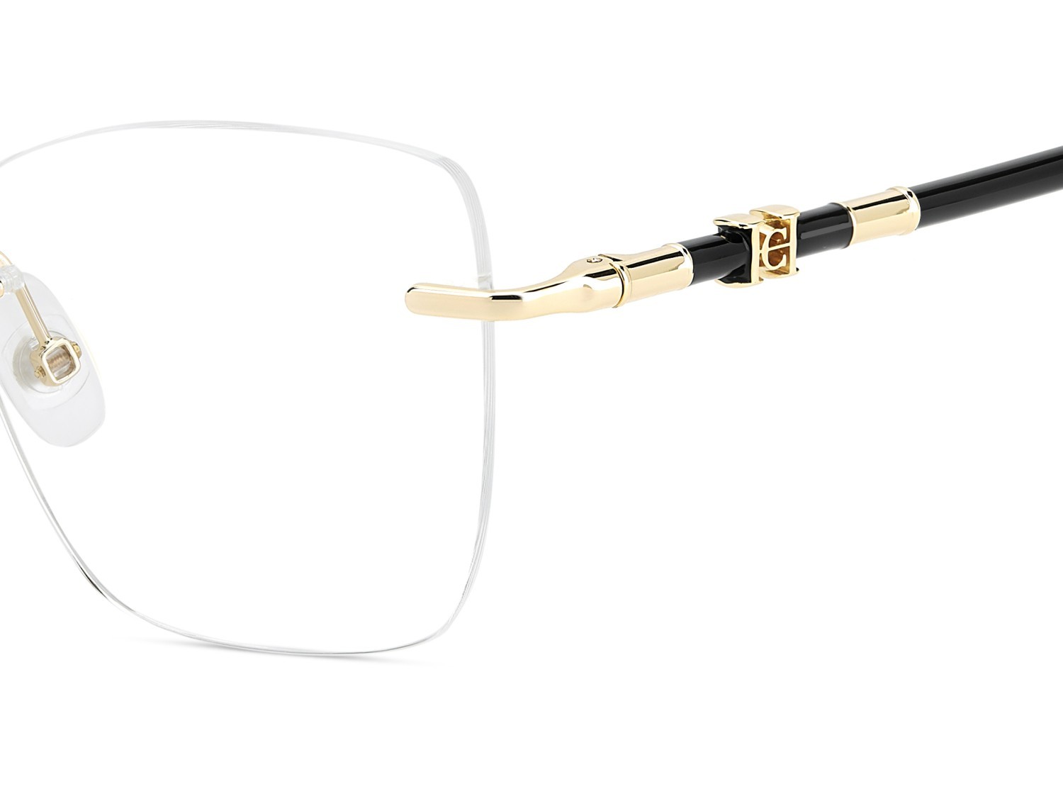 Eyeglasses Carolina Herrera Her 0355 110226 2M2 color black gold shape butterfly 