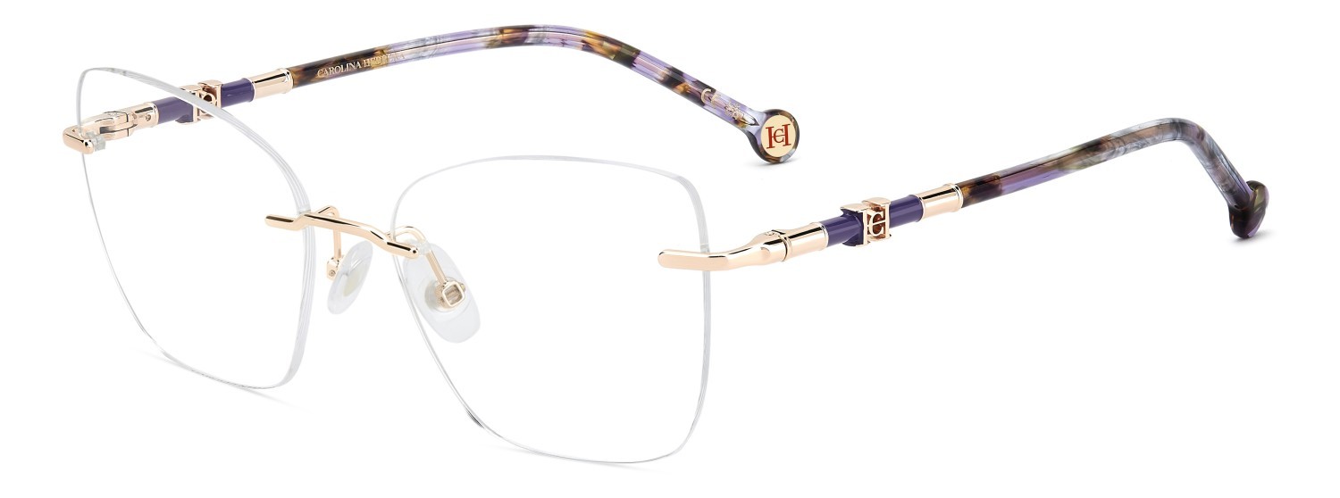 Eyeglasses Carolina Herrera Her 0355 110226 DDB color gold copper shape butterfly 