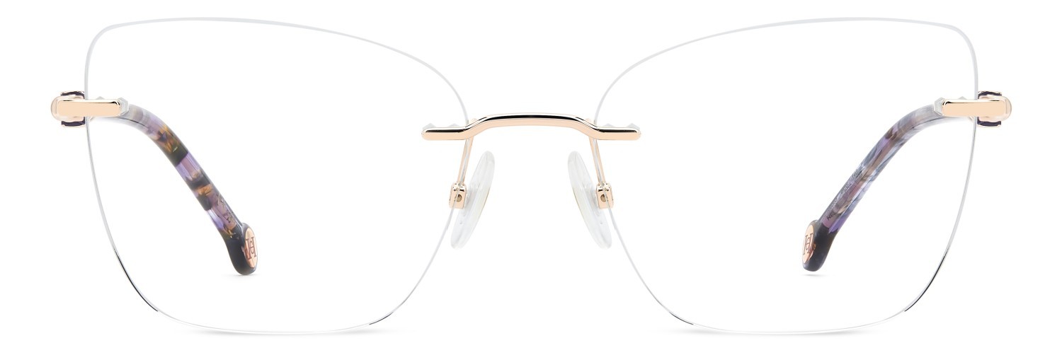 Eyeglasses Carolina Herrera Her 0355 110226 DDB color gold copper shape butterfly 
