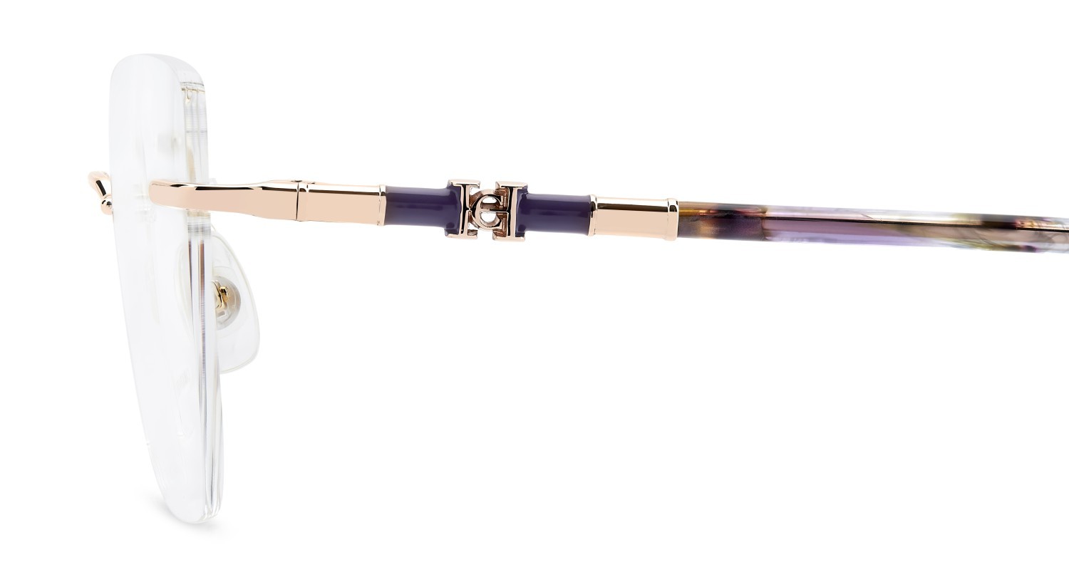 Eyeglasses Carolina Herrera Her 0355 110226 DDB color gold copper shape butterfly 