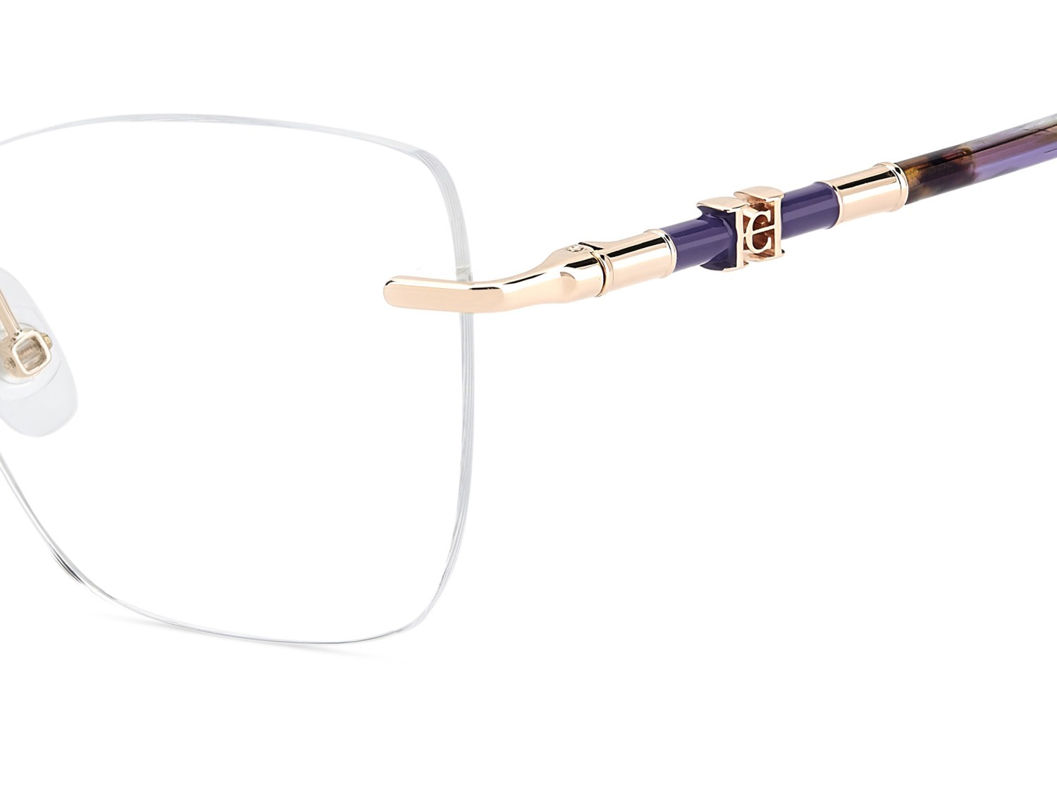 Eyeglasses Carolina Herrera Her 0355 110226 DDB color gold copper shape butterfly 