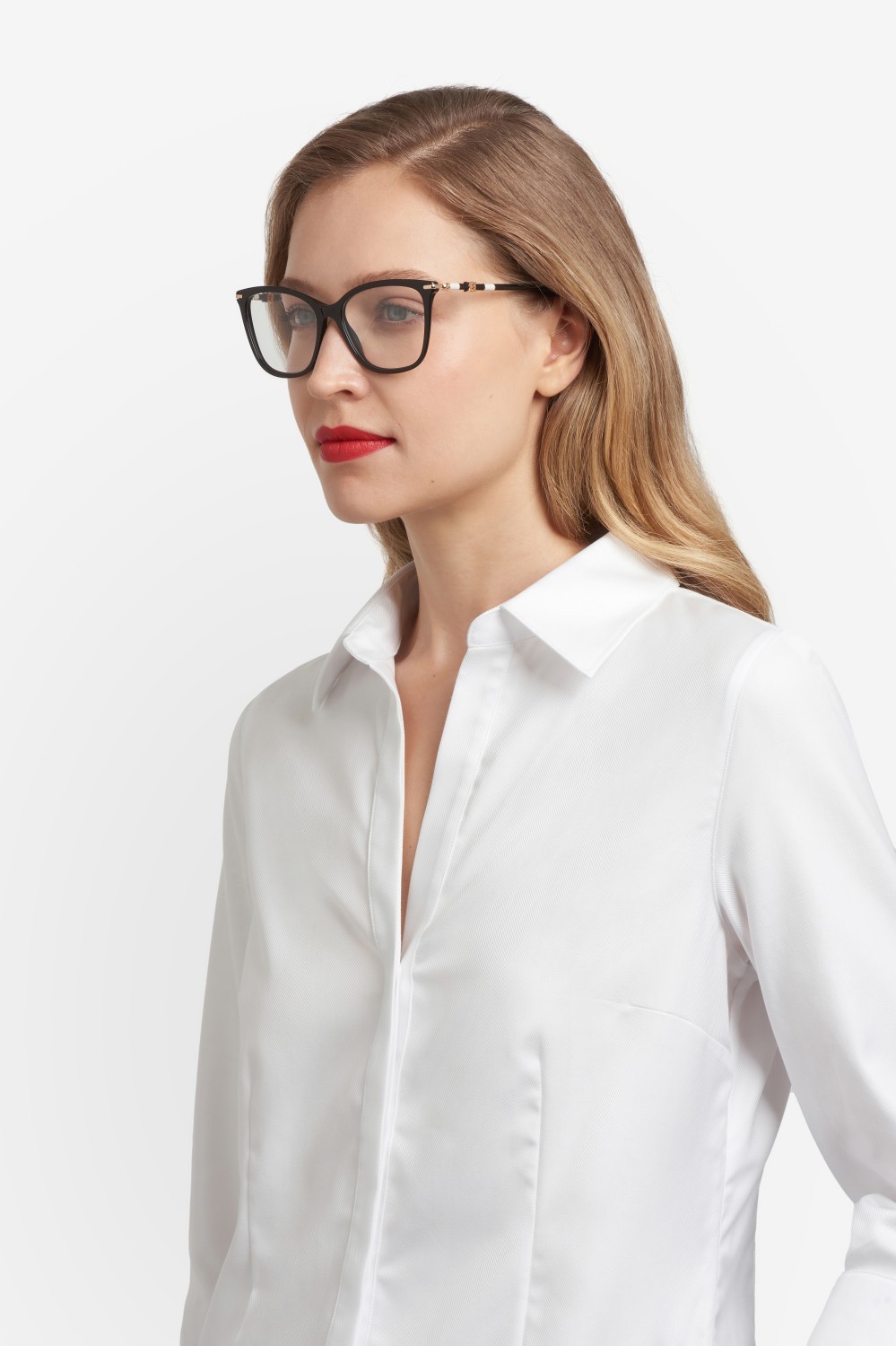 Eyeglasses Carolina Herrera Her 0353 110230 807 color black shape cat eye 