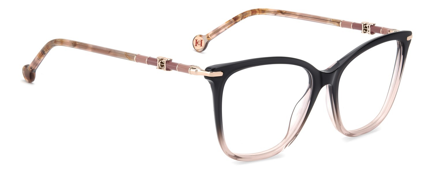 Eyeglasses Carolina Herrera Her 0353 110230 9E1 color black shaded coral shape cat eye 