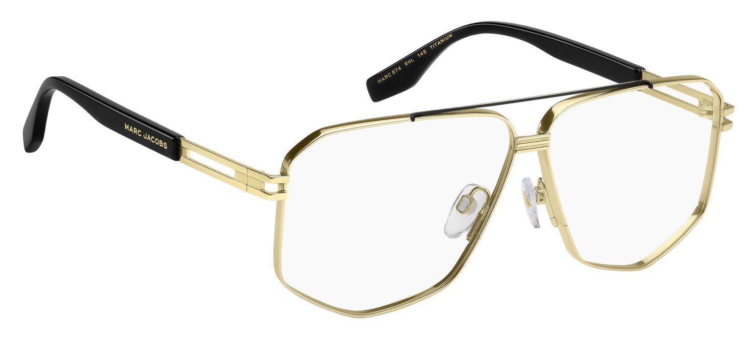 Occhiali da vista Marc Jacobs 874 110240 RHL colore gold black 2 forma aviator 