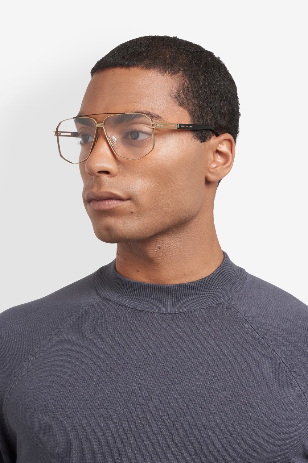 Occhiali da vista Marc Jacobs 874 110240 RHL colore gold black 2 forma aviator 