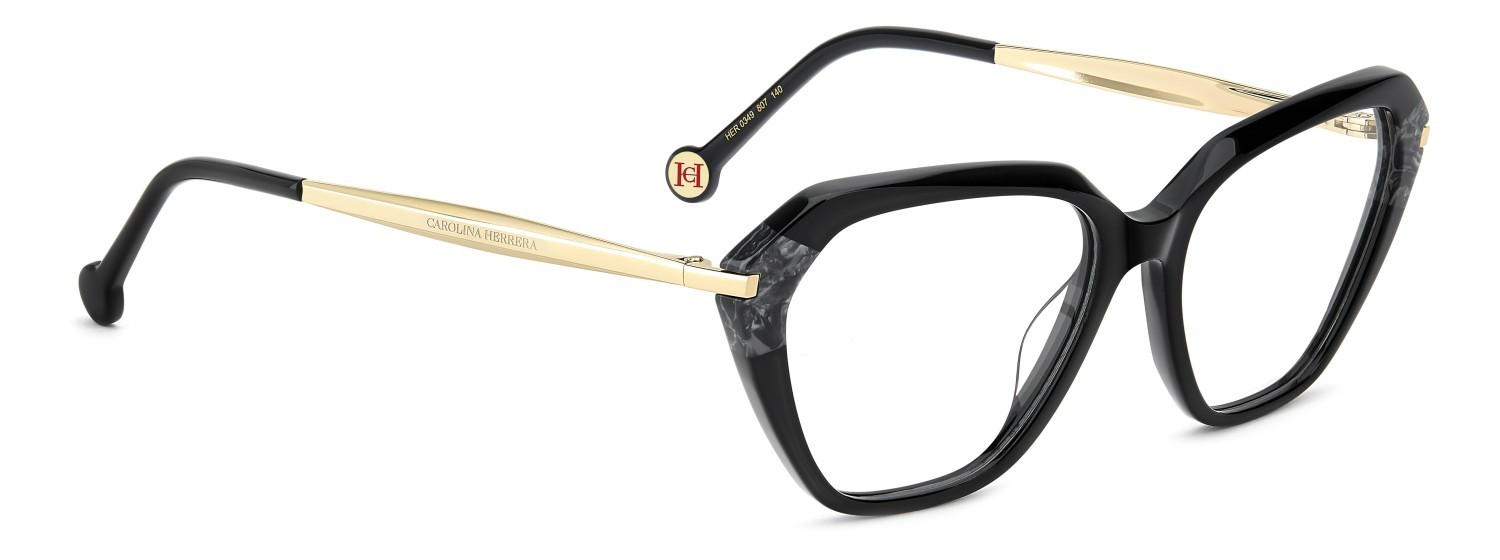 Occhiali da vista Carolina Herrera Her 0349 110275 807 colore black forma cat eye 
