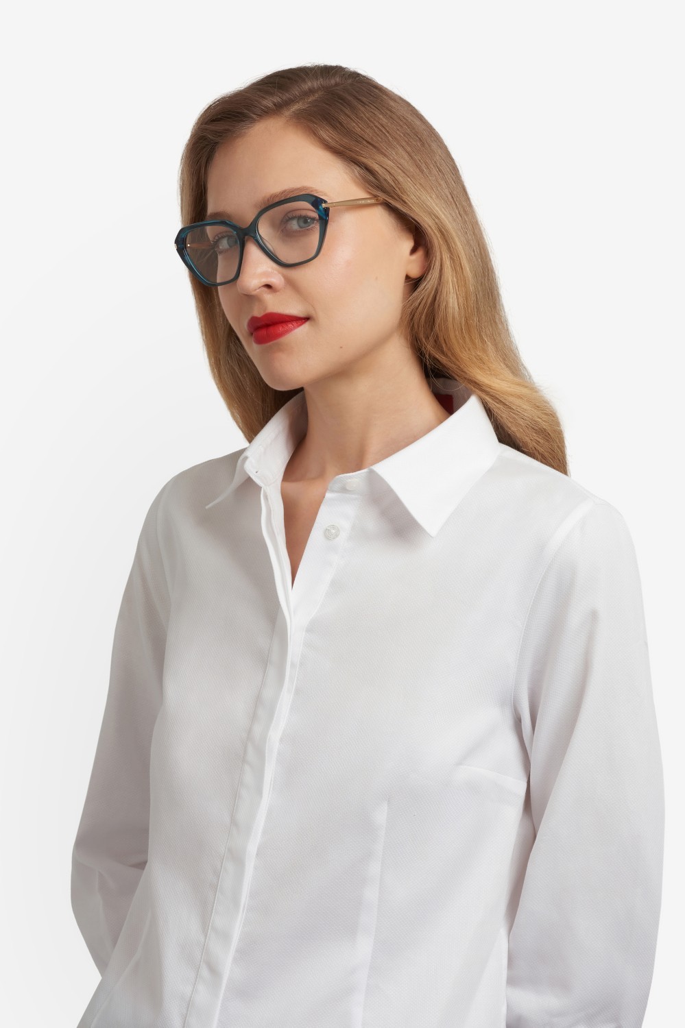 Occhiali da vista Carolina Herrera Her 0349 110275 ZI9 colore teal forma cat eye 
