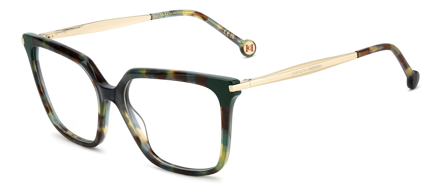 Occhiali da vista Carolina Herrera Her 0350 110277 XGW colore green havana forma quadrato 