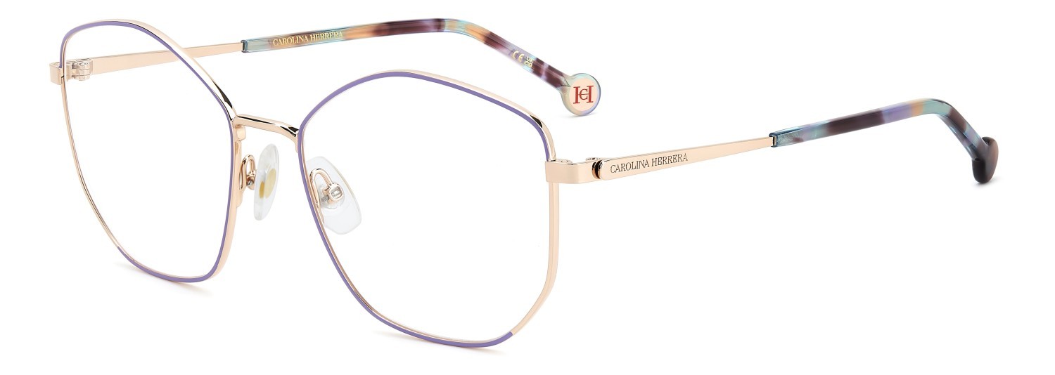 Occhiali da vista Carolina Herrera Her 0345 110278 HZJ colore gold lilac forma quadrato 