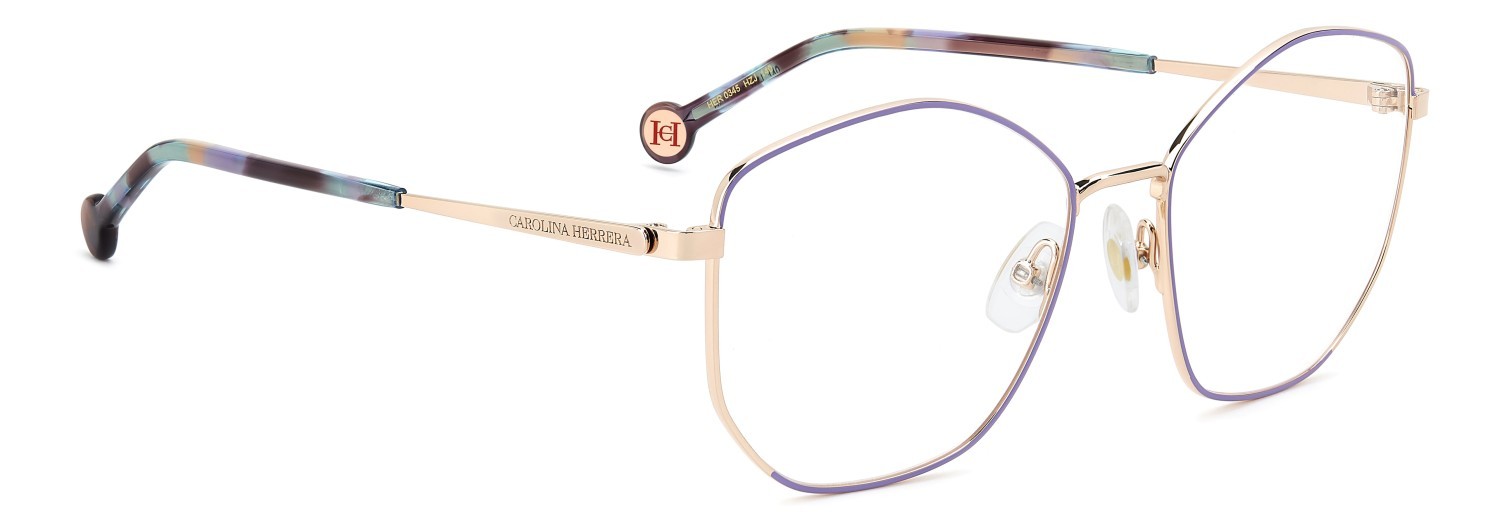 Occhiali da vista Carolina Herrera Her 0345 110278 HZJ colore gold lilac forma quadrato 