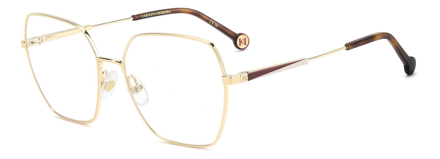 Eyeglasses Carolina Herrera Her 0337 110282 000 color rose gold shape square 