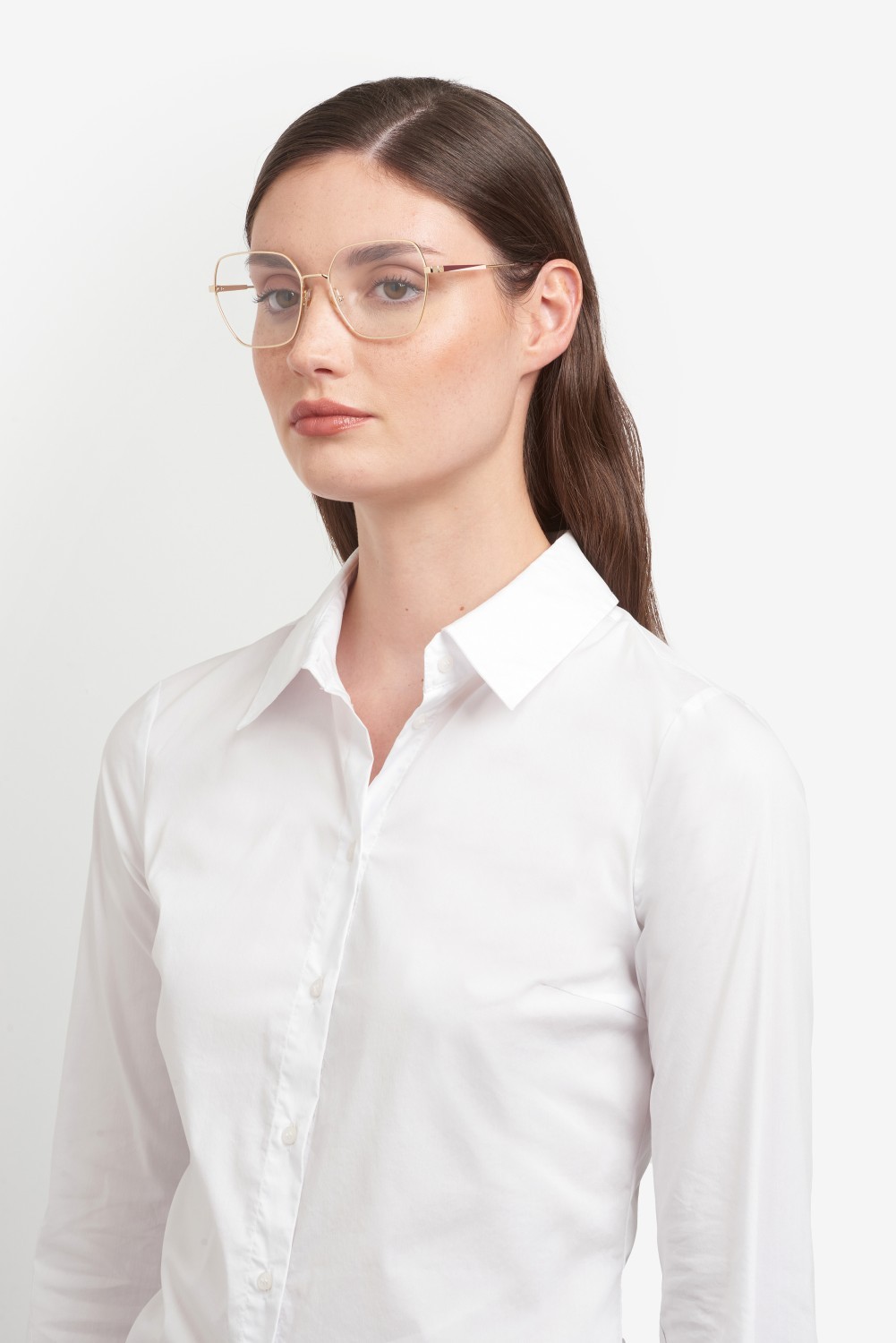 Eyeglasses Carolina Herrera Her 0337 110282 000 color rose gold shape square 