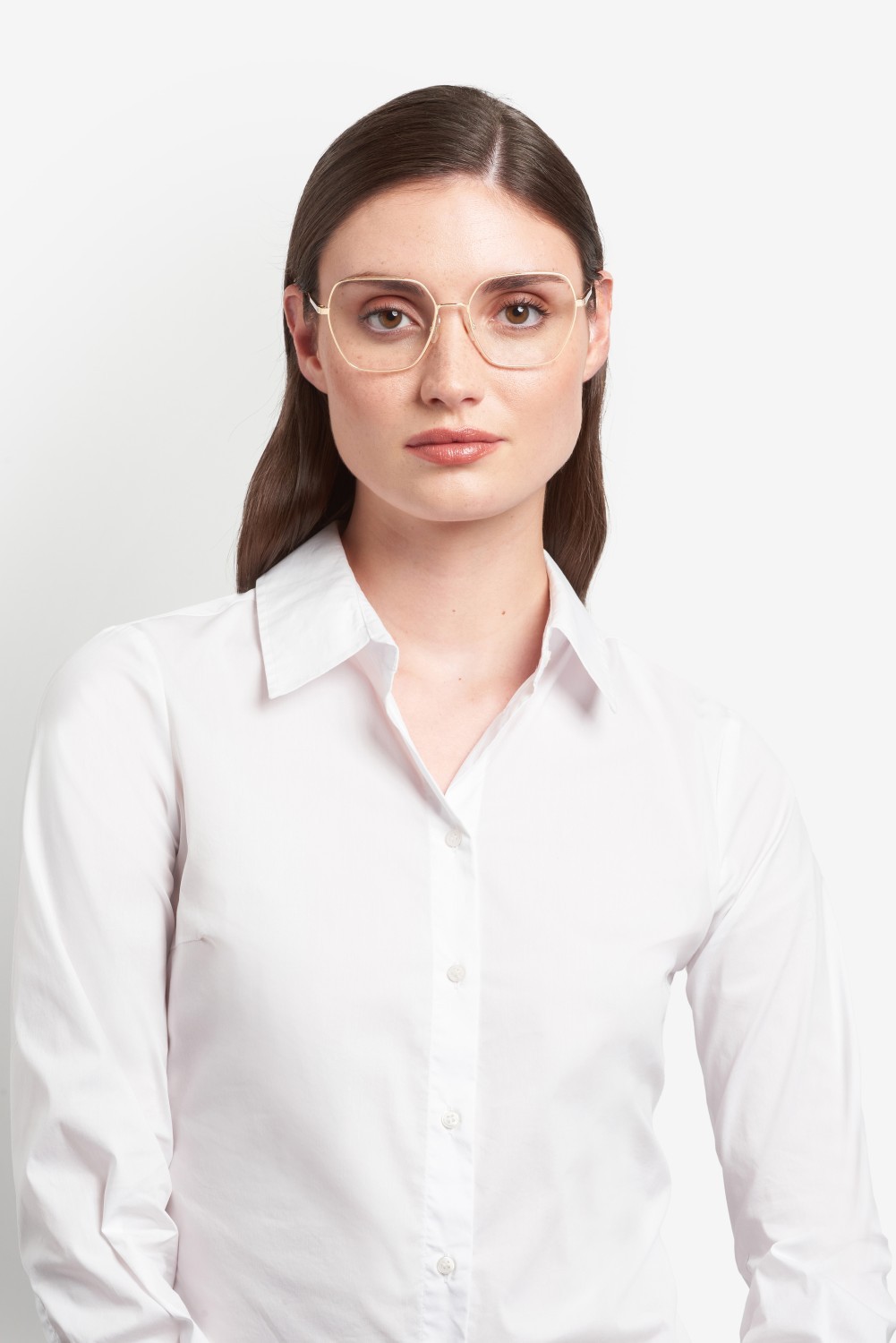 Eyeglasses Carolina Herrera Her 0337 110282 000 color rose gold shape square 