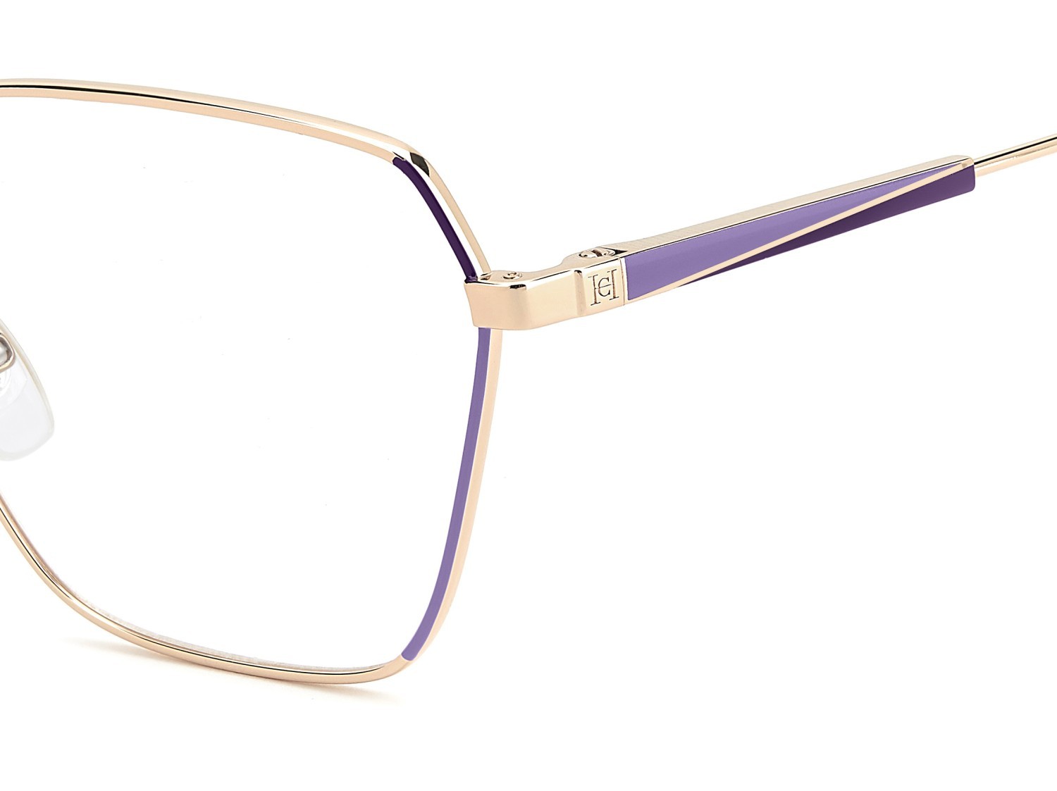 Eyeglasses Carolina Herrera Her 0338 110283 HZJ color gold lilac shape rectangle 