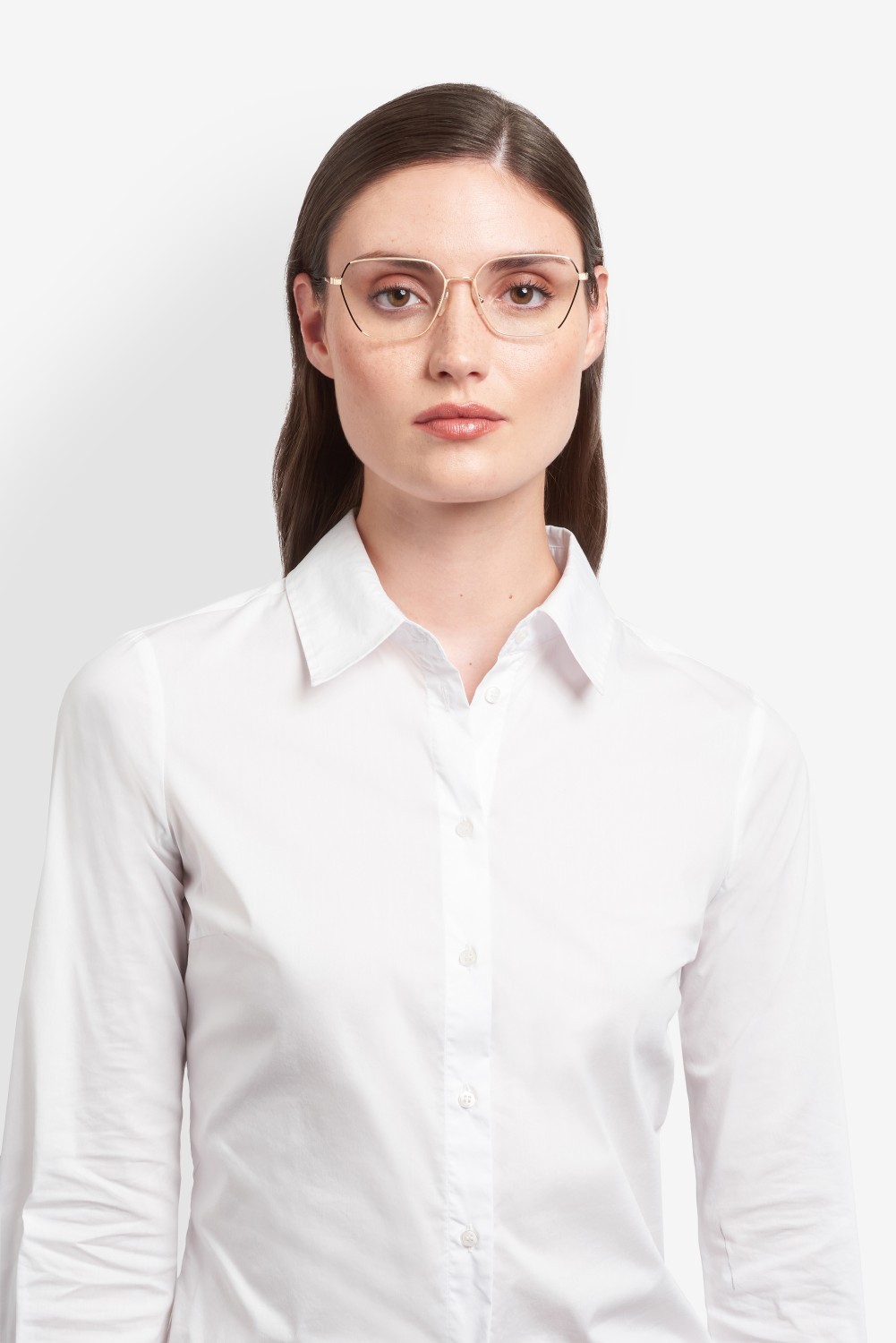 Eyeglasses Carolina Herrera Her 0338 110283 RHL color gold black 2 shape rectangle 