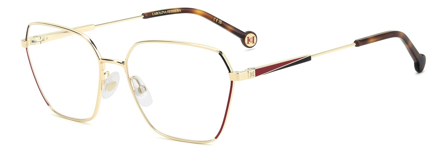 Occhiali da vista Carolina Herrera Her 0338 110283 Y11 colore gold red forma rettangolare 