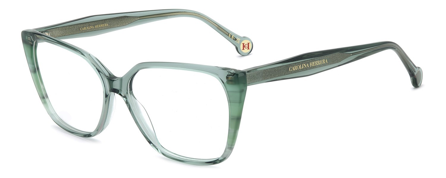 Eyeglasses Carolina Herrera Her 0341 110284 1ED color green shape cat eye 