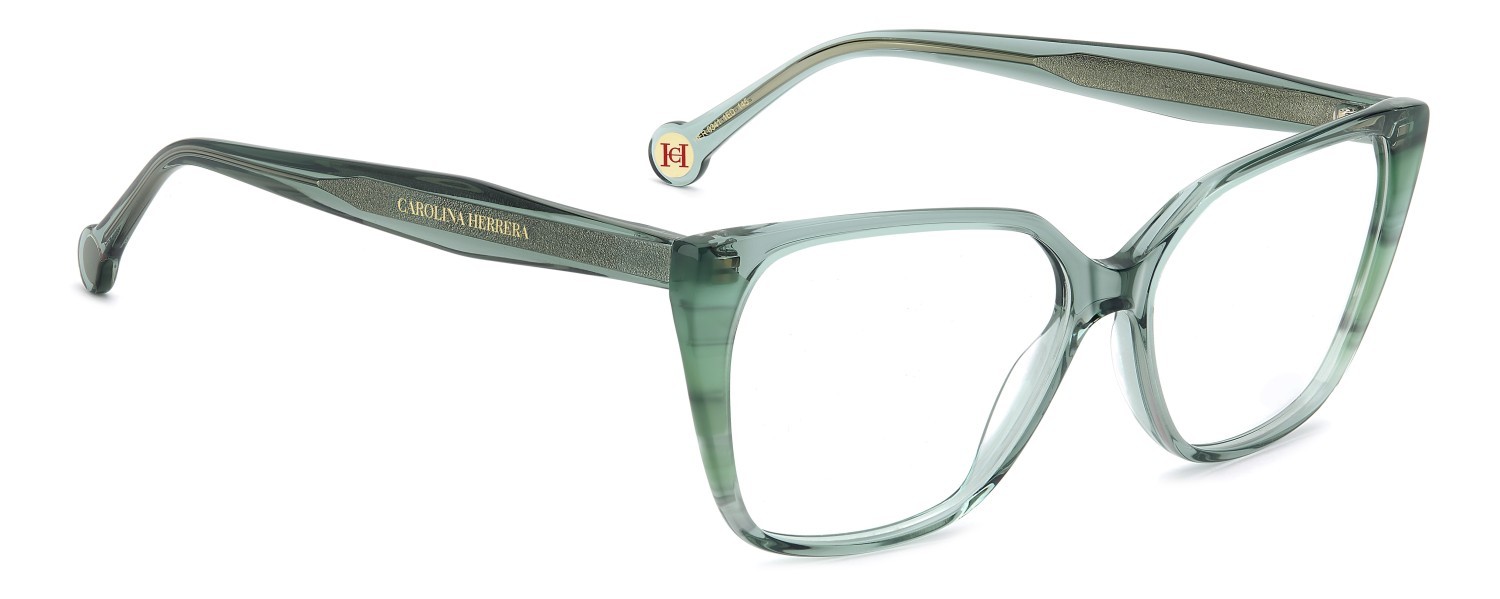 Eyeglasses Carolina Herrera Her 0341 110284 1ED color green shape cat eye 