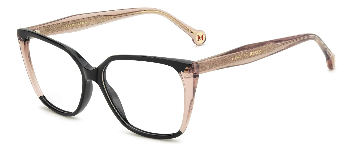 Eyeglasses Carolina Herrera Her 0341 110284 3H2 color black pink shape cat eye 