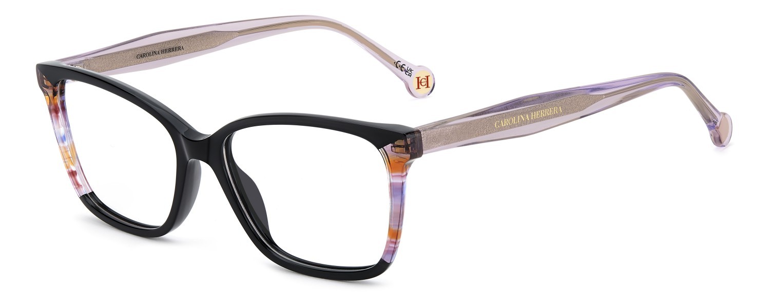 Eyeglasses Carolina Herrera Her 0343 110287 SDK color black multicolor shape rectangle 