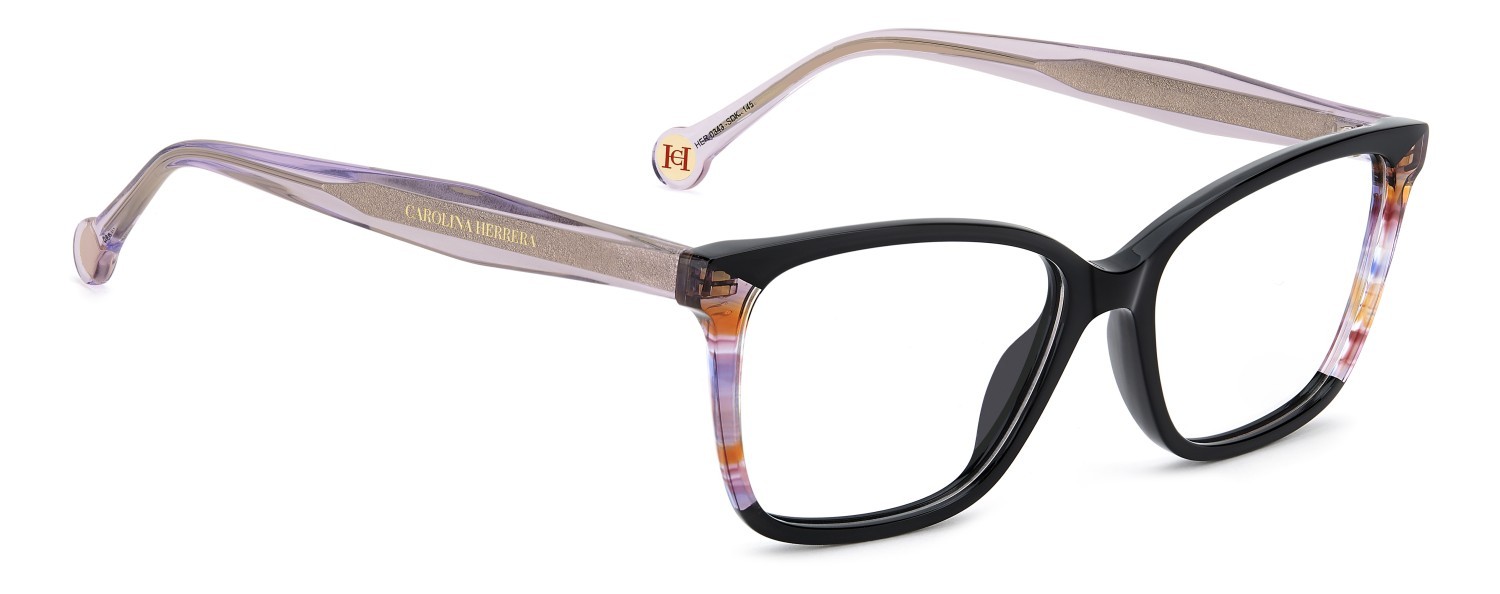 Eyeglasses Carolina Herrera Her 0343 110287 SDK color black multicolor shape rectangle 