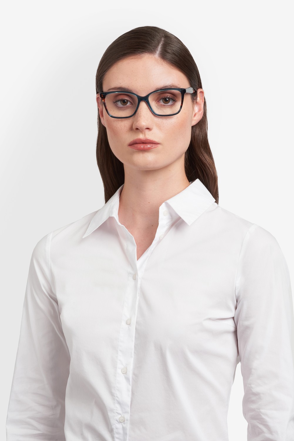 Occhiali da vista Carolina Herrera Her 0343 110287 ZI9 colore teal forma rettangolare 