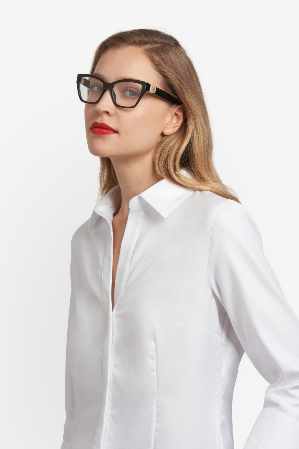 Occhiali da vista Carolina Herrera Her 0330 110299 807 colore black forma cat eye 