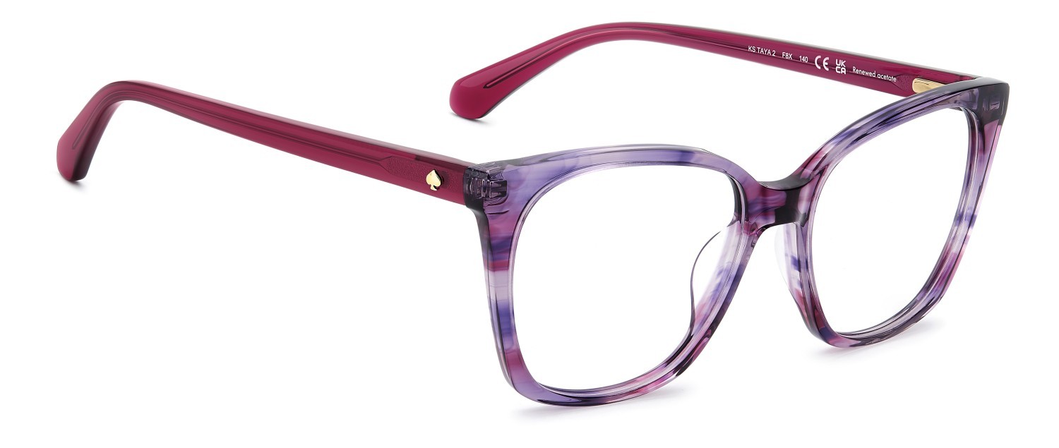 Occhiali da vista Kate Spade Ks Taya 2 110308 F8X colore striped burgundy violet forma quadrato 