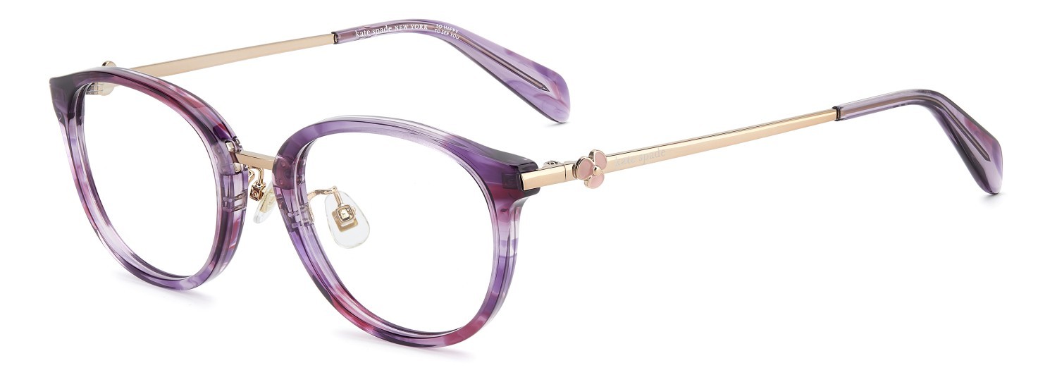 Occhiali da vista Kate Spade Ks Brynlee 2/FJ 110315 F8X colore striped burgundy violet forma ovale 