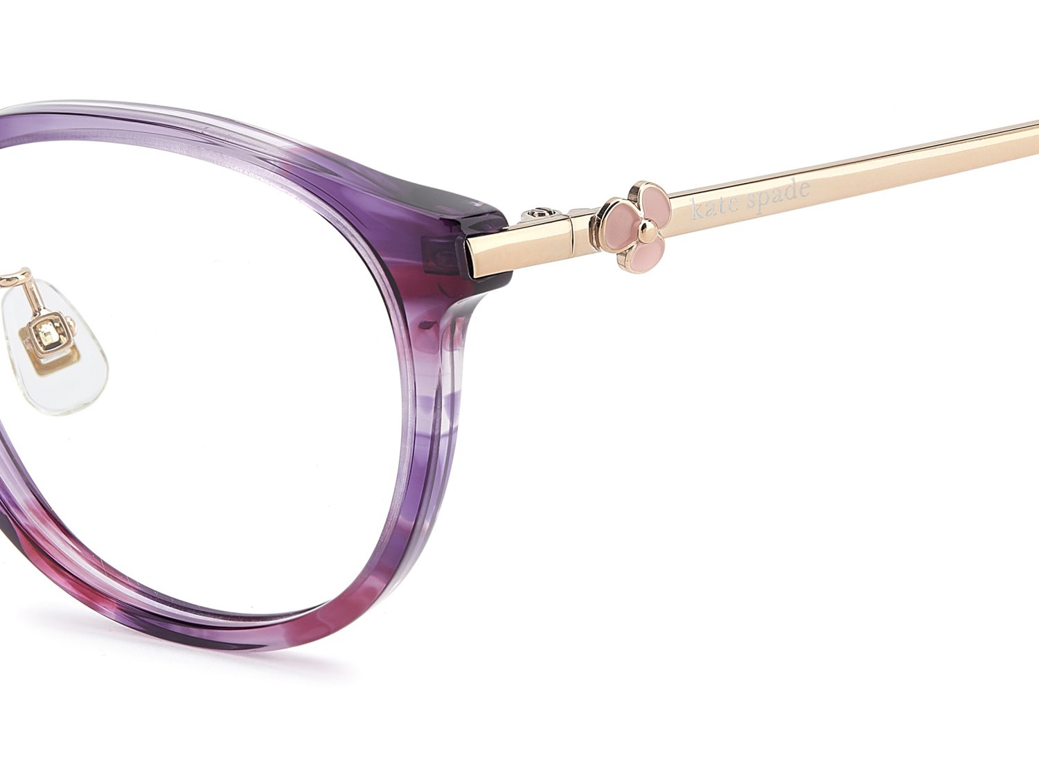 Occhiali da vista Kate Spade Ks Brynlee 2/FJ 110315 F8X colore striped burgundy violet forma ovale 