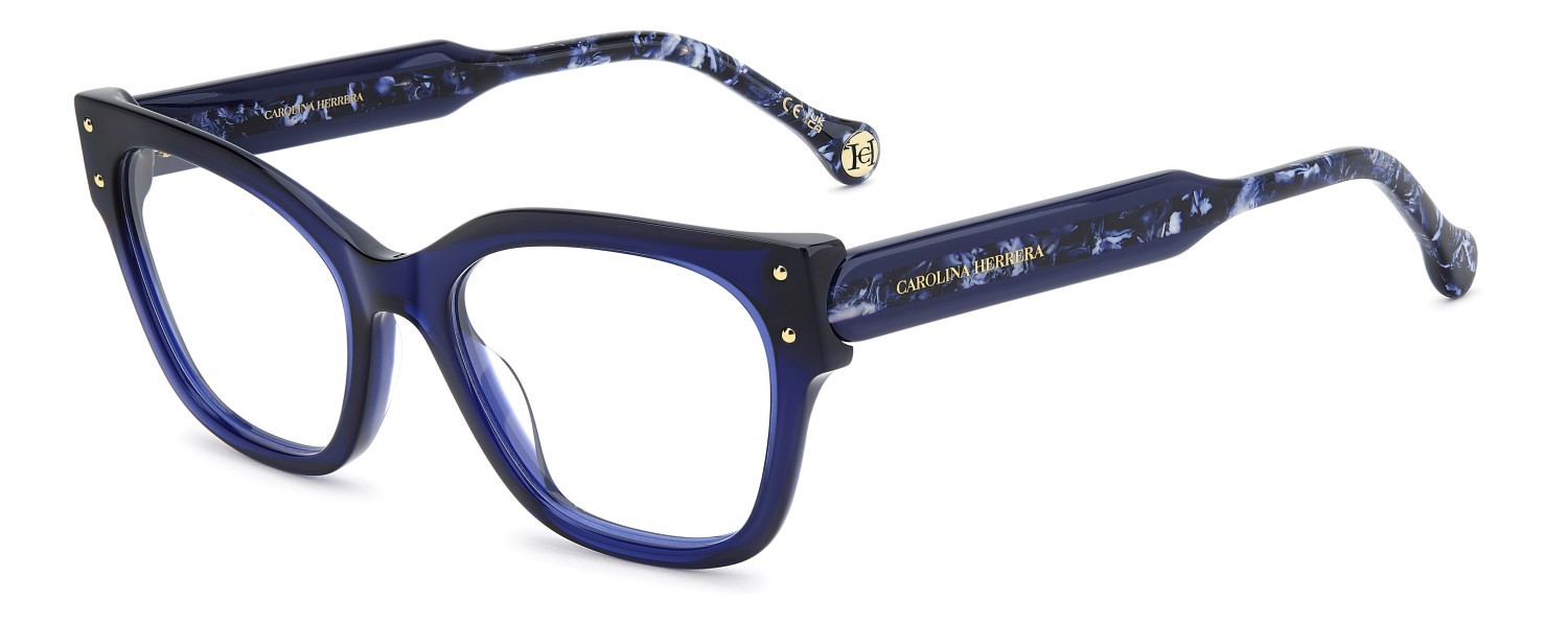 Eyeglasses Carolina Herrera Her 0324 110325 PJP color blue shape cat eye 