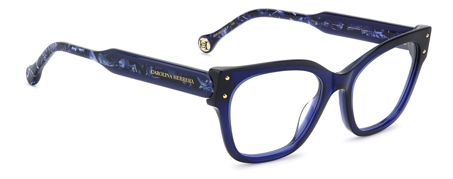 Eyeglasses Carolina Herrera Her 0324 110325 PJP color blue shape cat eye 