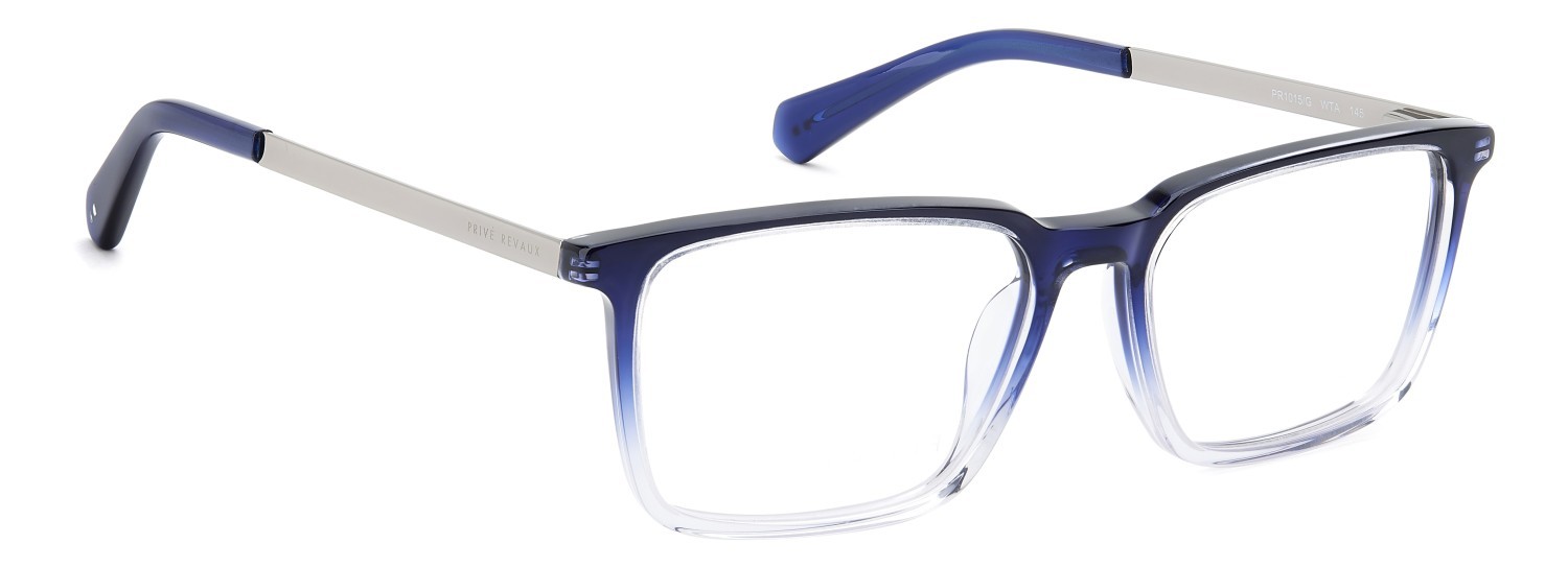 Eyeglasses Privé Revaux Pr1015/G 110336 WTA color blue shaded shape rectangle 