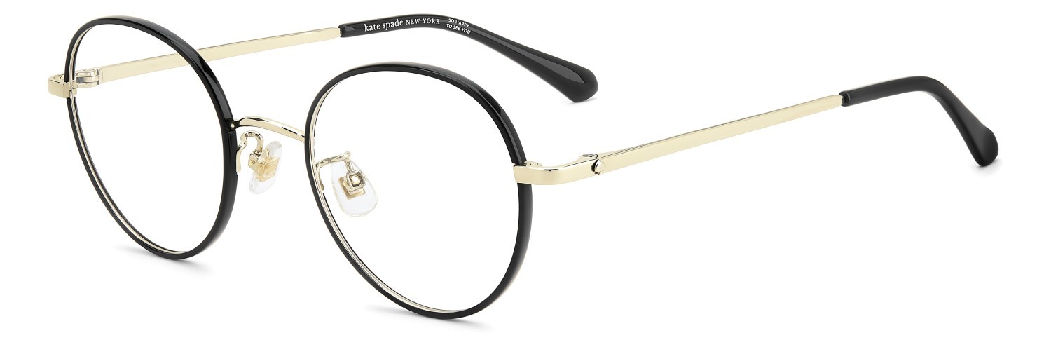 Occhiali da vista Kate Spade Helka/N 110356 2M2 colore black gold forma rotondo 