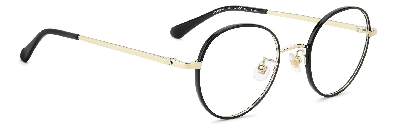 Occhiali da vista Kate Spade Helka/N 110356 2M2 colore black gold forma rotondo 