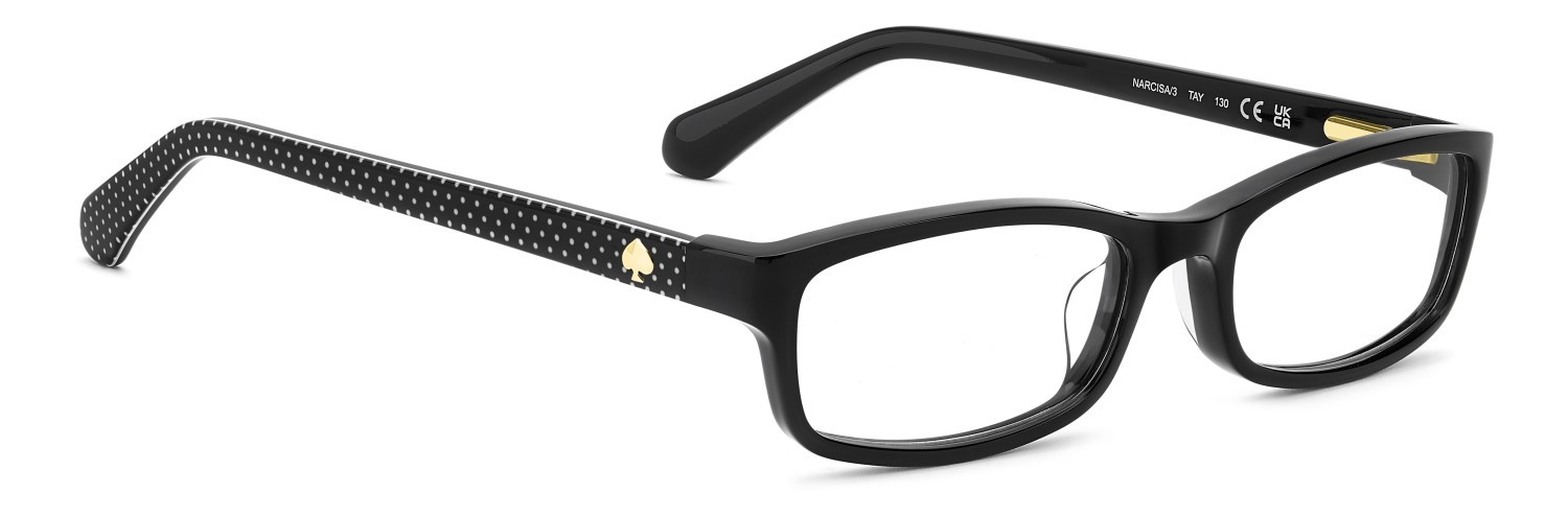 Occhiali da vista Kate Spade Narcisa/3 110411 TAY colore black pattern white forma rettangolare 