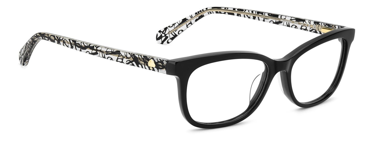 Occhiali da vista Kate Spade Bronwen/3 110413 W08 colore black pattern crystal forma rettangolare 